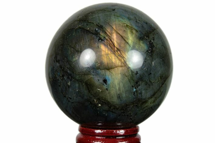 Flashy, Polished Labradorite Sphere - Great Color Play #227299